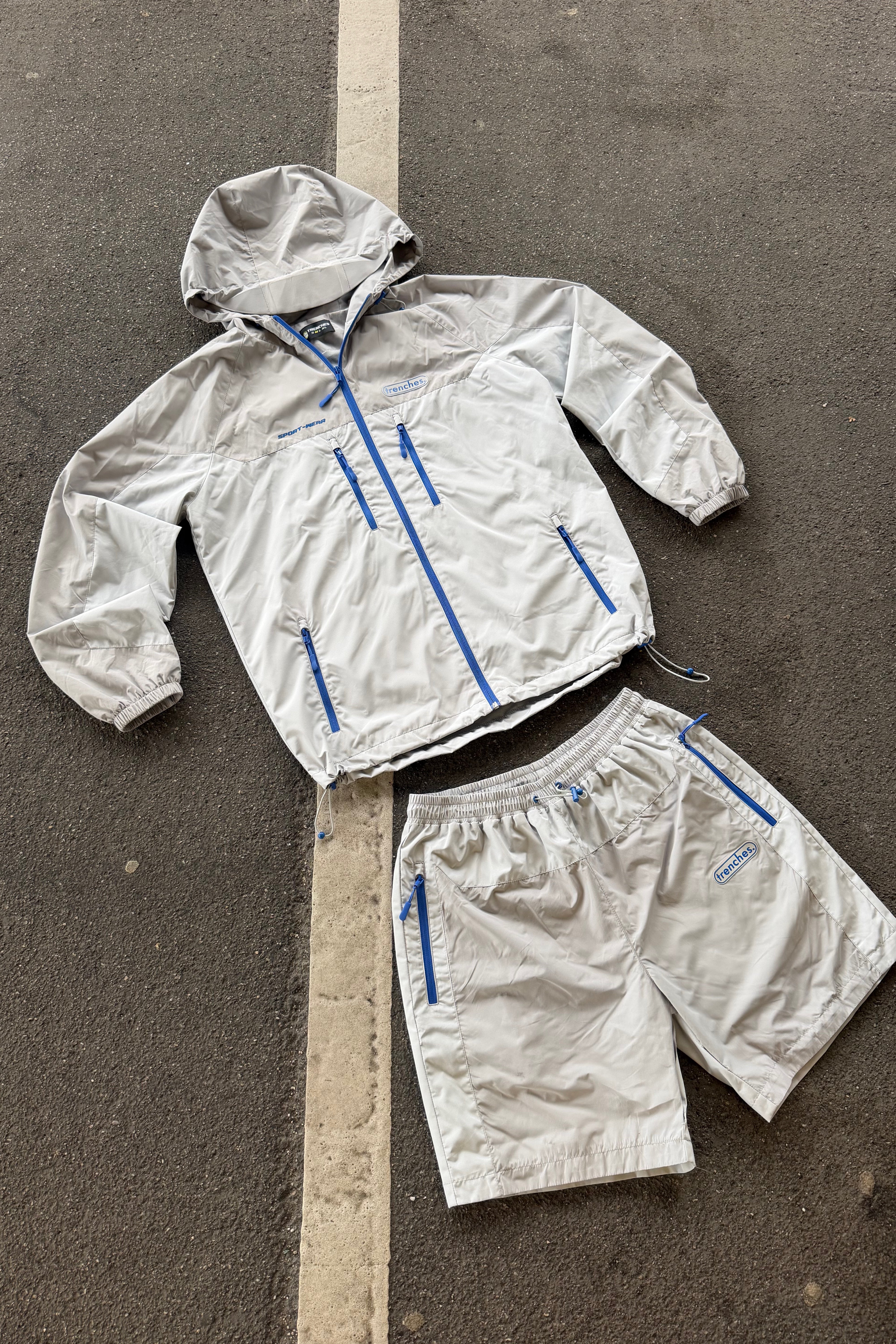GREY/BLUE TRC SHORTS